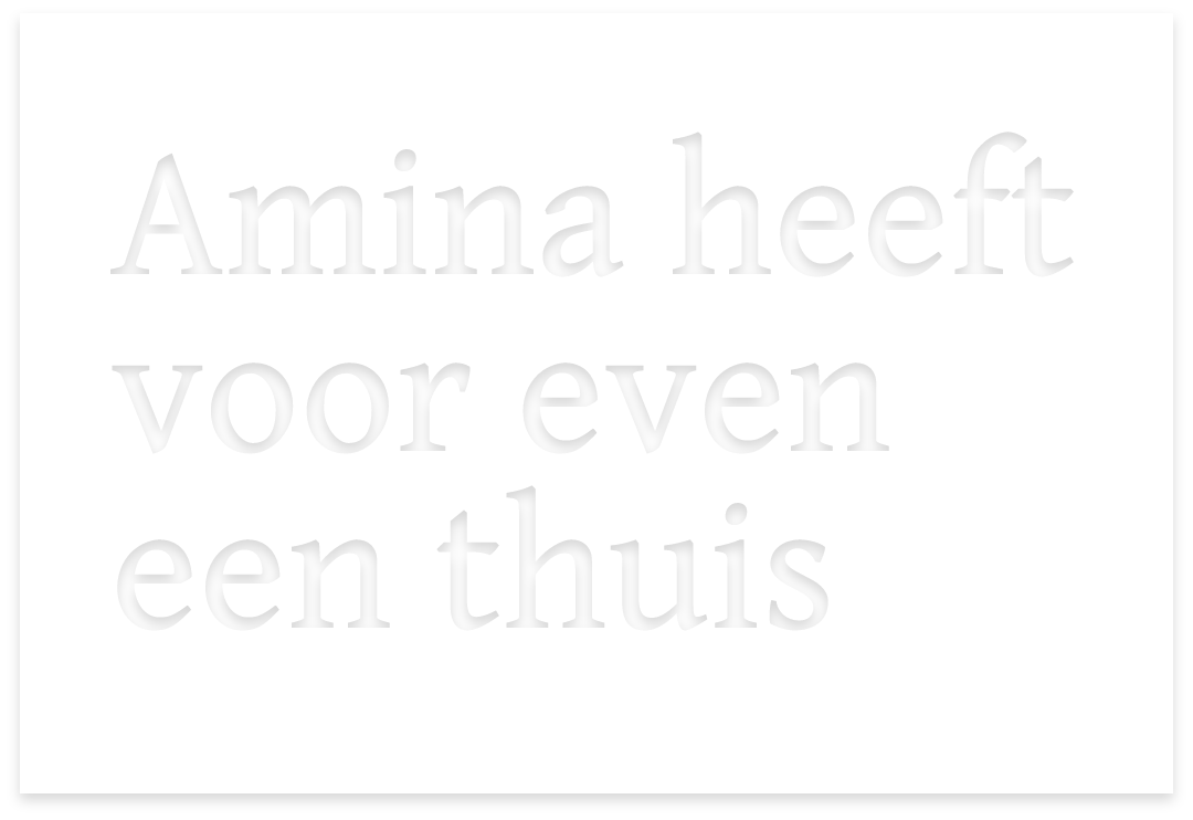 Amina heeft voor even een thuis