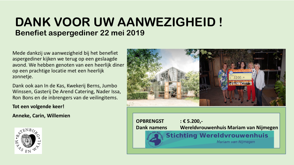 Benefiet aspergediner